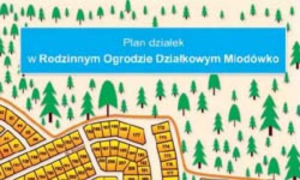 Plan rozmieszczenia dziaek ROD Miodwko
